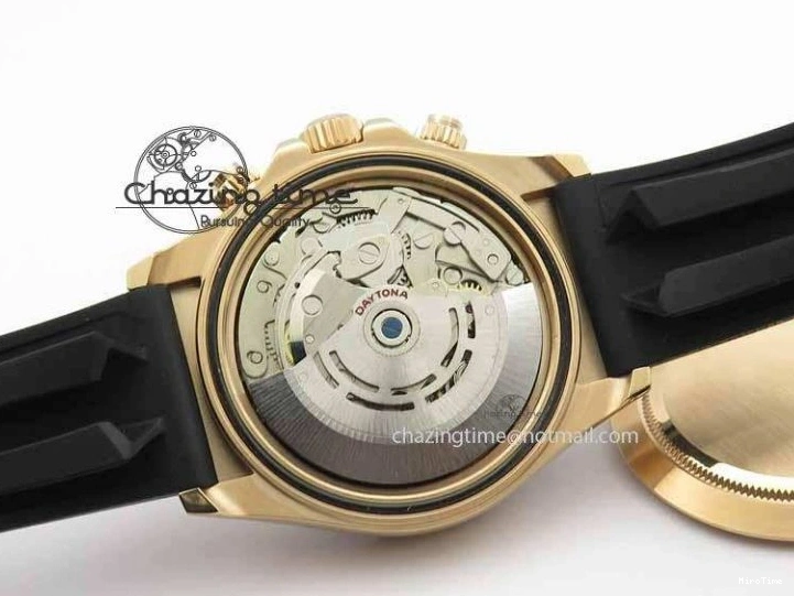 MiroTime 0316 RelaxedFit Daytona 116515 Noob 1:1 Best Edition Rose Gold Dial On Black Rubber Strap A7750(Free Extra Strap) 3740